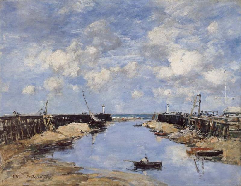 Eugene Boudin The Entrance to Trouville Harbour France oil painting art